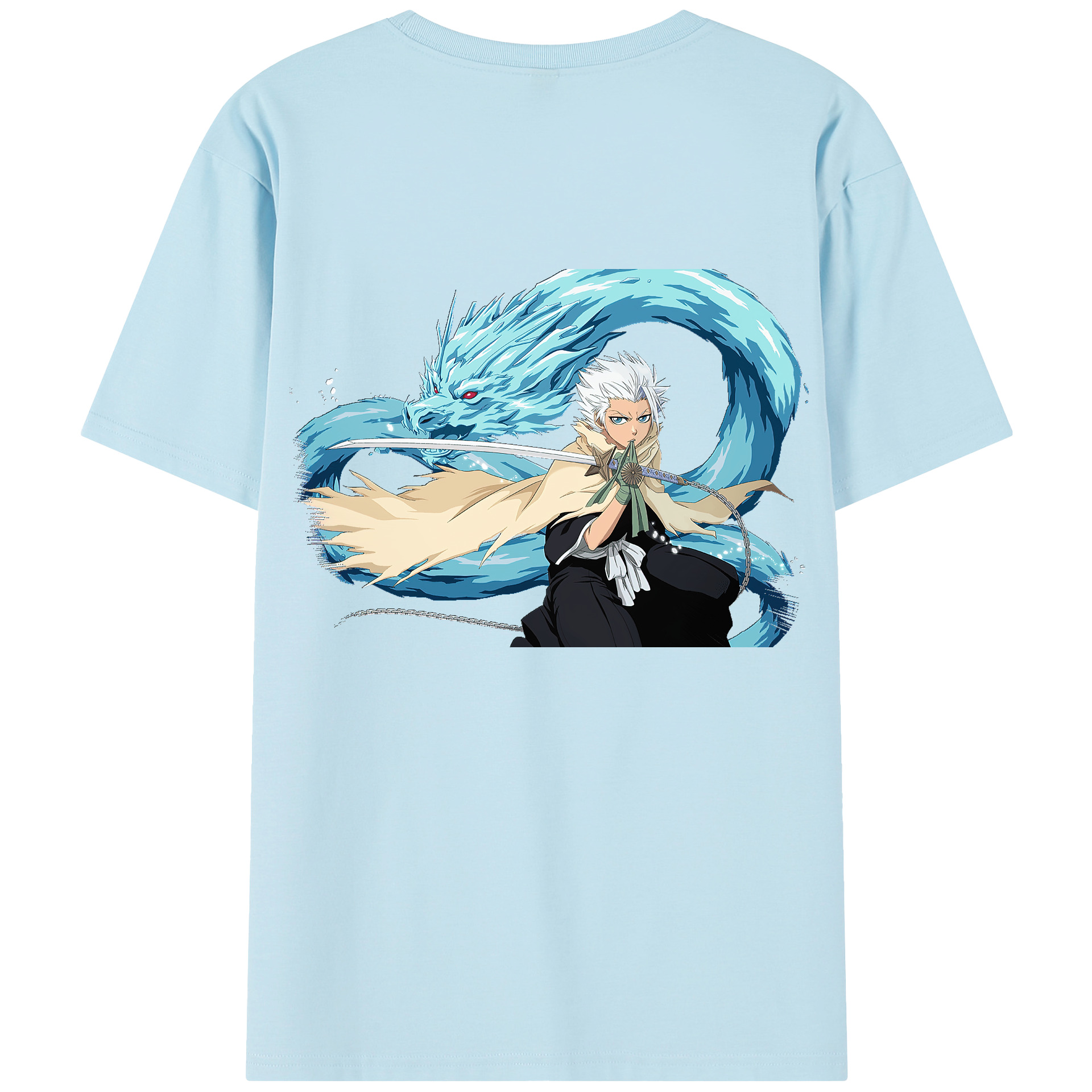 （画像用） ブリーチ 日番谷冬獅郎（ひつがや とうしろう） BLEACH Hitsugaya Toushirou 綿100％半袖Tシャツ（背面プリント）